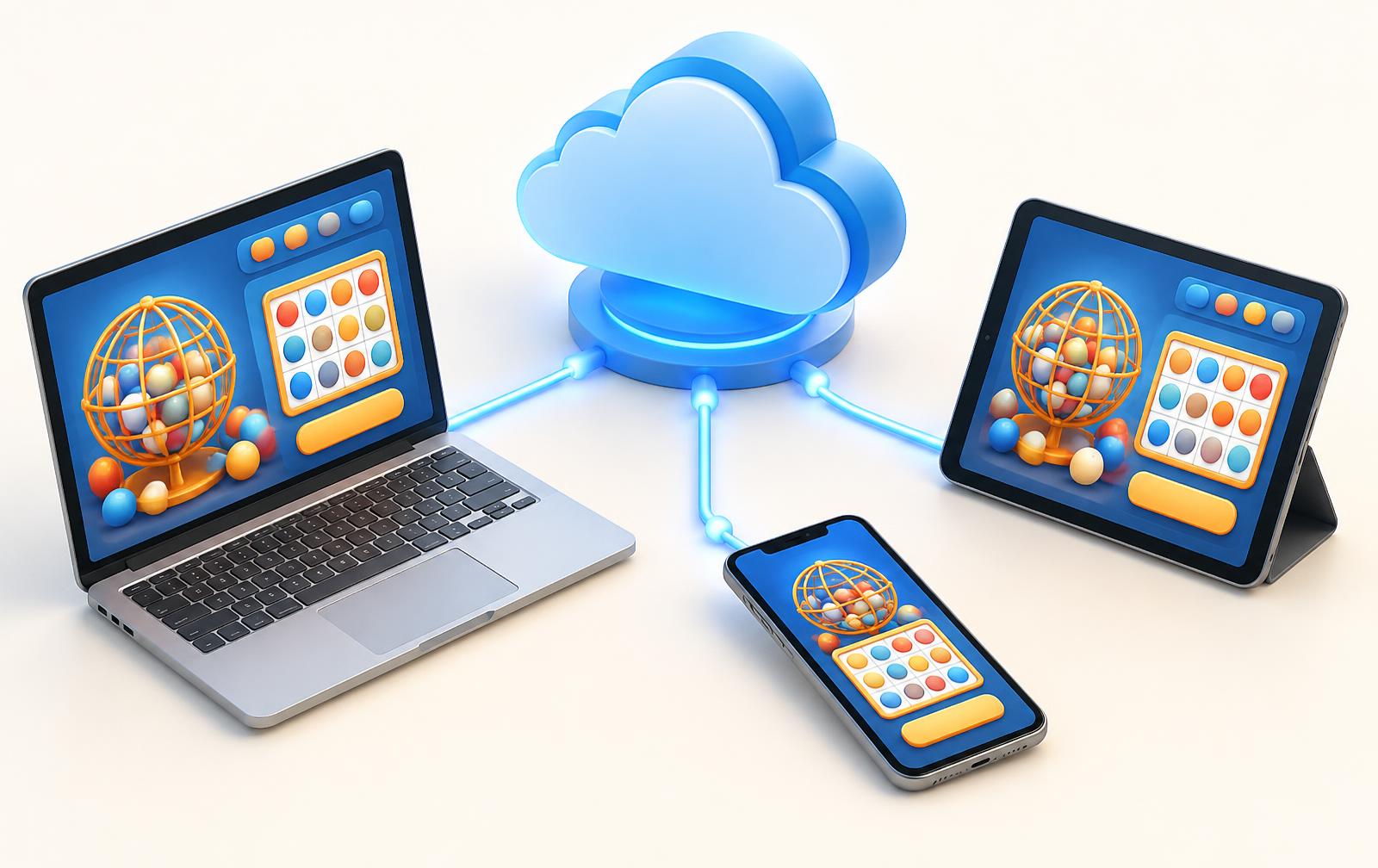 WingoBingo games running on laptop, tablet and phone